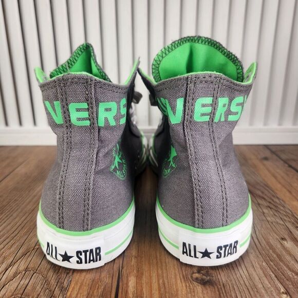 Womens 8 Converse Chuck Taylor All Star Gray Hi Fold Over Sneakers Shoes 535580F - Picture 4 of 10